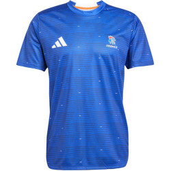 maillot echauffement equipe de france handball 2025 bleu