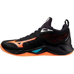 mizuno wave dimension noir orange bleu