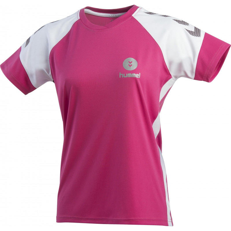 maillot hummel femme rose blanc gris