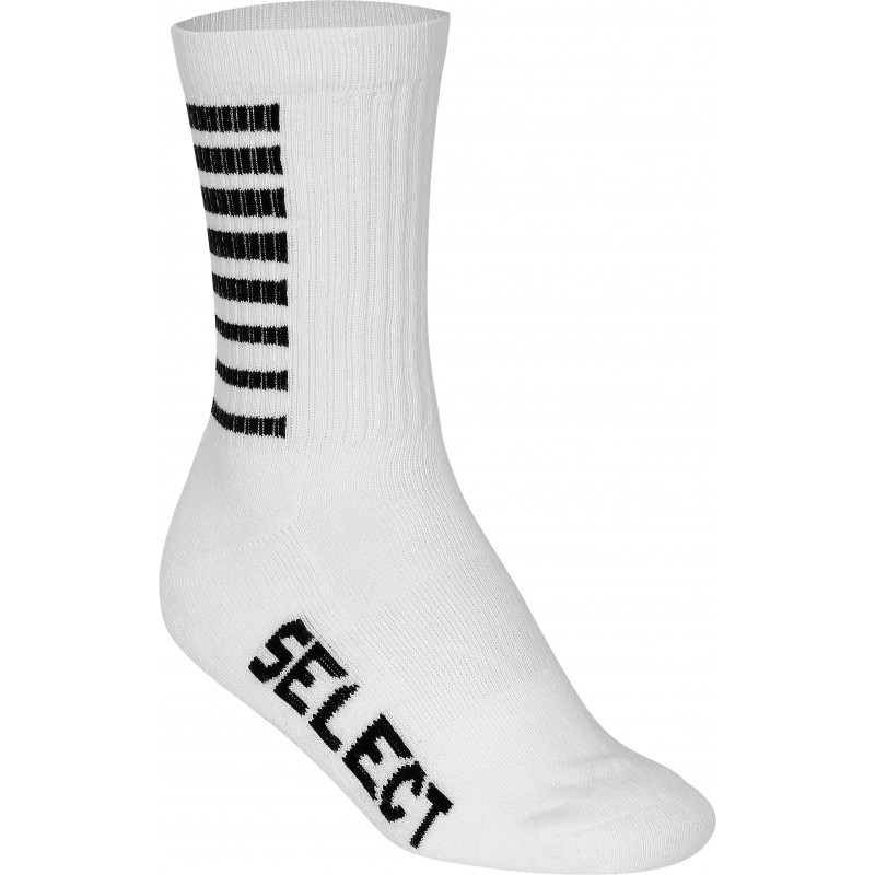 Chaussettes Select Striped Moyennes Blanches