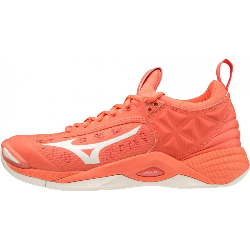 Mizuno Wave Momentum Rose Blanc