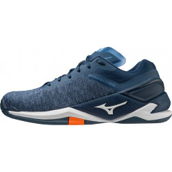 mizuno wave stealth neo bleu blanc orange