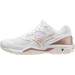 mizuno wave phantom 3 femme blanc bronze