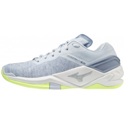 Mizuno Wave Stealth Neo Femme Gris Blanc Jaune