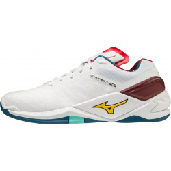 Mizuno Wave Stealth Neo Blanc Jaune Marron Bleu Vert