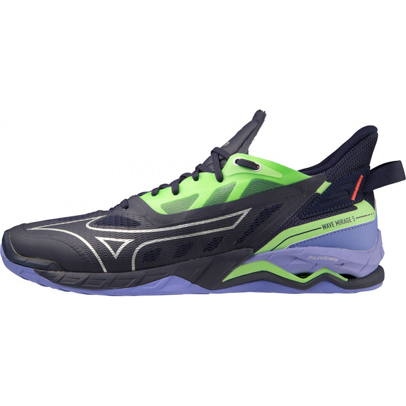 mizuno wave mirage 5 bleu marine vert