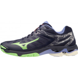 mizuno wave voltage bleu marine vert