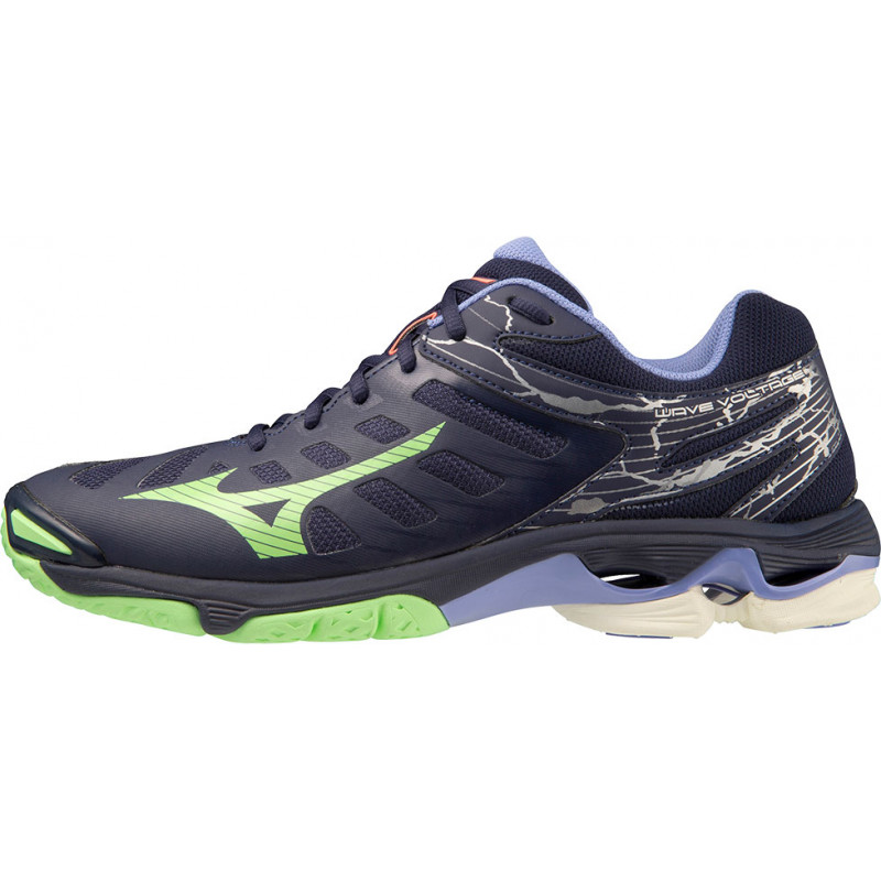 mizuno wave voltage bleu marine vert