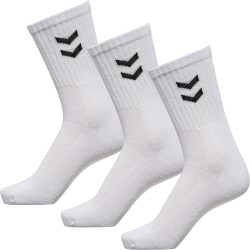 pack 3 paires chaussettes hummel basic blanc noir