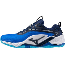 mizuno wave stealth neo 2 bleu blanc gris