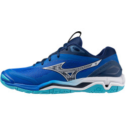 mizuno wave stealth 6 bleu blanc marine