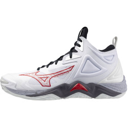mizuno wave momentum 3 mid blanc rouge