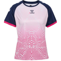 maillot hummel hmlgraphic universe femme blanc rose marine
