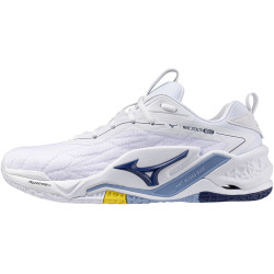 mizuno wave stealth neo 2 blanc bleu jaune